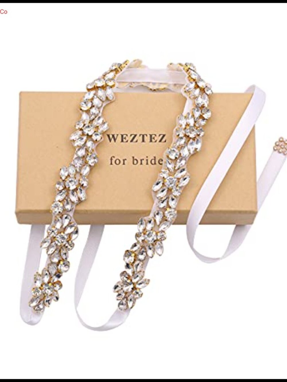Crystal Rhinestone Bridal Belt Sash Handmade Wedding Dress Ribbon Belt for Gowns